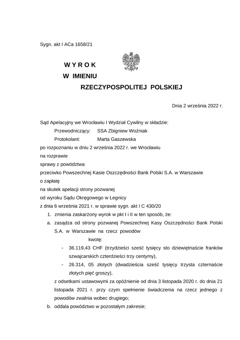 Sąd Okręgowy w Legnicy – PKO Bank Polski S.A.